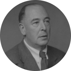 C.S. Lewis by Walter Stoneman, 1955.