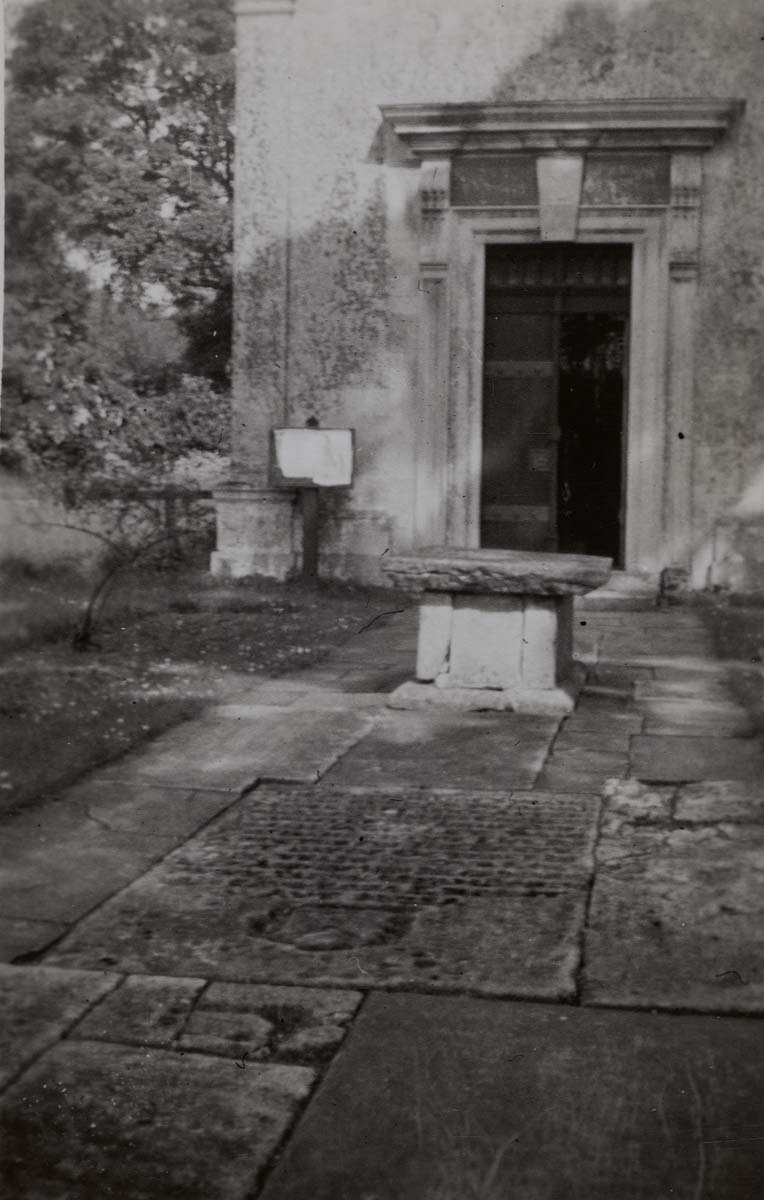 ‘It is in a lovely corner of Huntingdonshire – very much out of the way – very few people ever get there; to me it had a very strong atmosphere of holiness, left about it by the Ferrars and Colletts who founded it, and Crashaw who was for a time with them.’ (26 May 1936); Nicholas Ferrar's tomb at Little Gidding, 25 May 1936. ‘It is in a lovely corner of Huntingdonshire – very much out of the way – very few people ever get there; to me it had a very strong atmosphere of holiness, left about it by the Ferrars and Colletts who founded it, and Crashaw who was for a time with them.’ (26 May 1936); Nicholas Ferrar's tomb at Little Gidding, 25 May 1936.